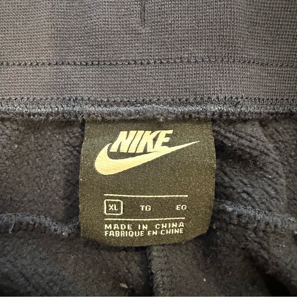 Nike Men’s Fleece Panel Joggers Navy Blue Size Extra Large XL - Picture 6 of 6